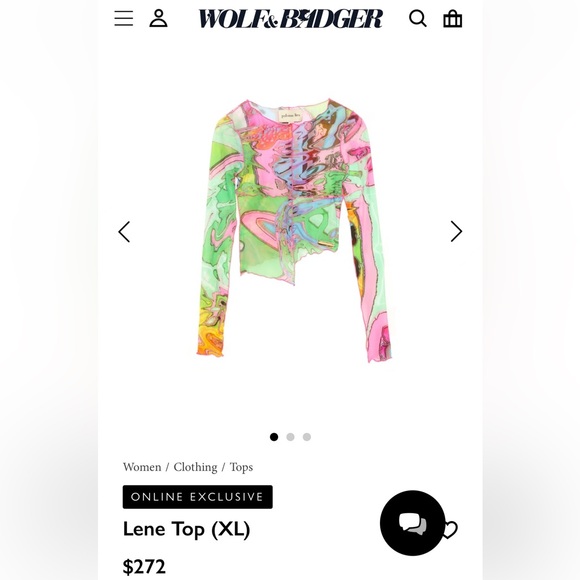 NWOT Paloma Lira psychedelic sheer asymmetrical top XL - Picture 11 of 11